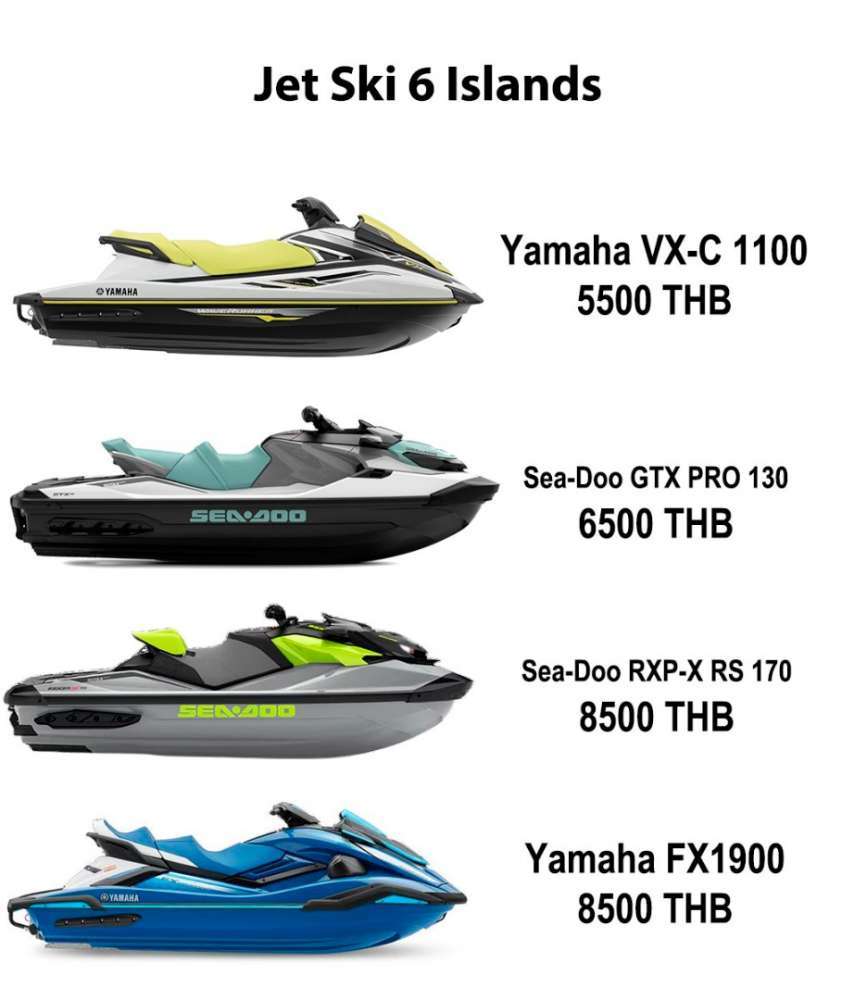 Прайс лист на JetSki 6 островов