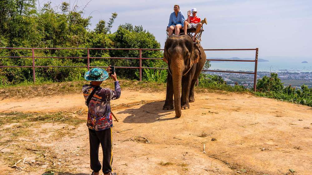 Катание на слонах на Биг Будде