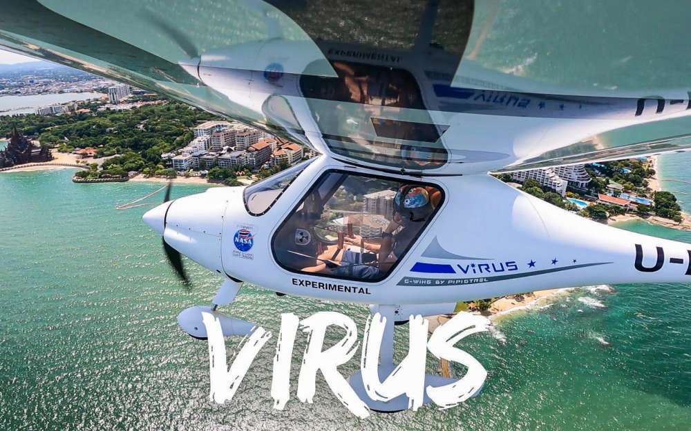 Полёт на самолете Virus над Паттайей